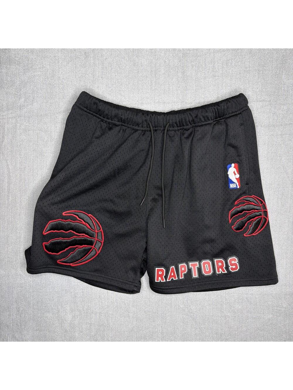 Pro Standard Toronto Raptors NBA Shorts Mens Large Black Red Embroidered NWT